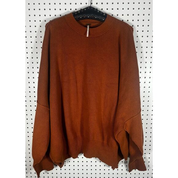 Free People oversized easy street sweater size L - Picture 1 of 4